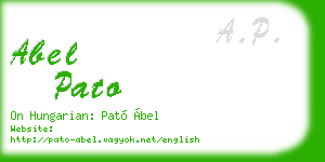 abel pato business card
