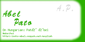 abel pato business card